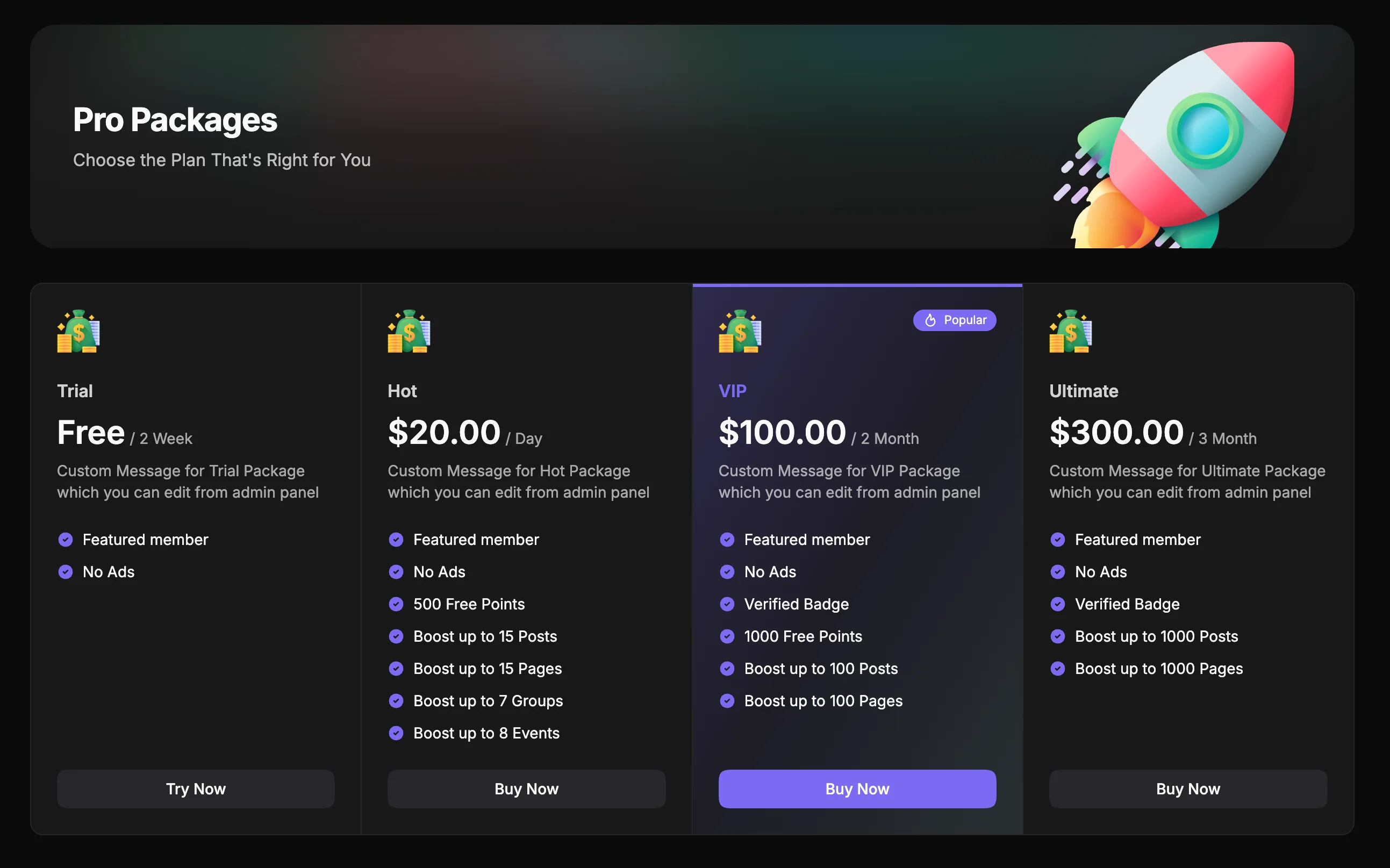 Subscriptions and upgrades built in